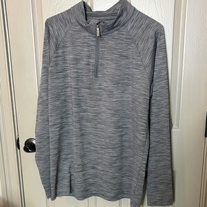 Gray Quarter-Zip Men's LS Sweater Sz XL EUC!